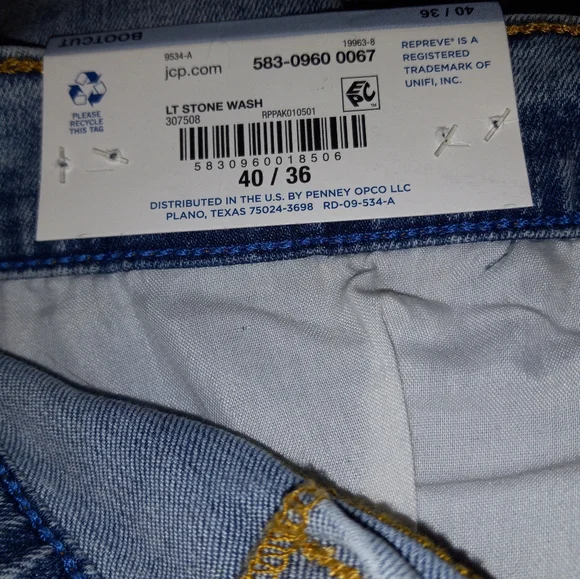 New With Tags Arizona Bootcut Men's Big & Tall Jeans - Picture 10 of 11